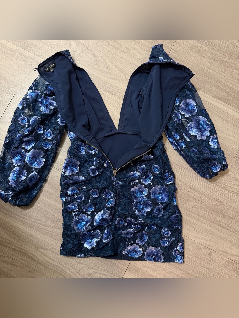 For Love and Lemons, Victoria Embroidered Sequin Floral Mini Dress | W Small - Picture 6 of 11